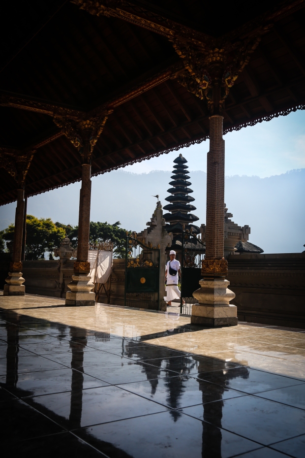 Ulun Danu Temple (also known as the Lake Temple) is one of the most photographed sites in Bali. We arrived just ahead of the crowds and without the selfie-snapping masses there was a very peaceful feel to the temple grounds.